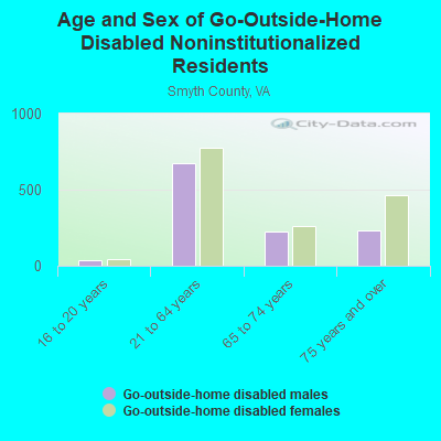 Age and Sex of Go-Outside-Home Disabled Noninstitutionalized Residents