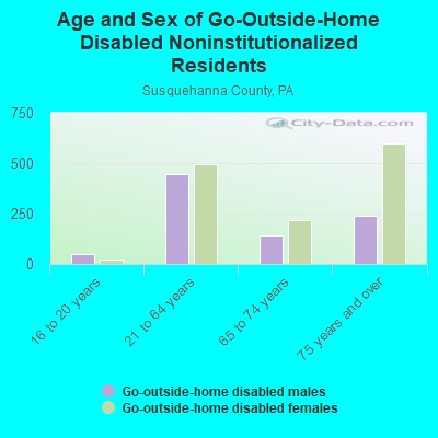 Age and Sex of Go-Outside-Home Disabled Noninstitutionalized Residents