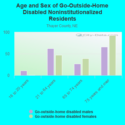 Age and Sex of Go-Outside-Home Disabled Noninstitutionalized Residents