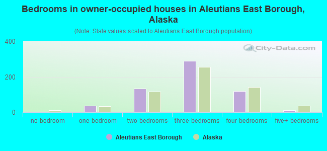 Bedrooms in owner-occupied houses in Aleutians East Borough, Alaska