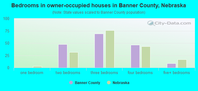 Bedrooms in owner-occupied houses in Banner County, Nebraska