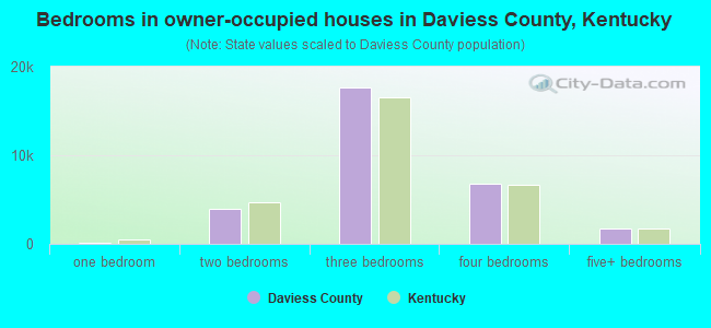 Bedrooms in owner-occupied houses in Daviess County, Kentucky