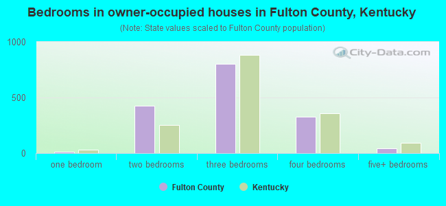Bedrooms in owner-occupied houses in Fulton County, Kentucky