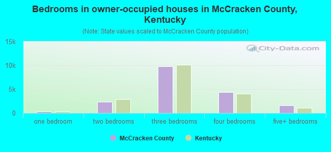 Bedrooms in owner-occupied houses in McCracken County, Kentucky