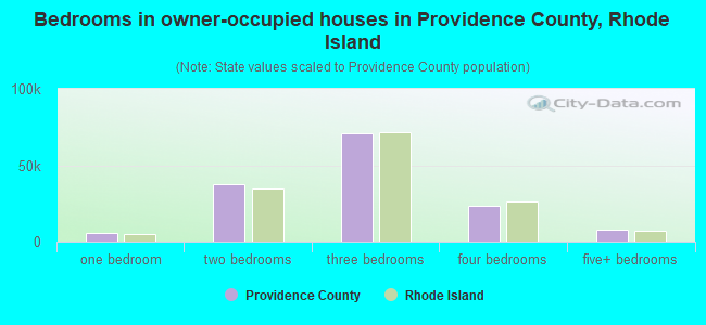 Bedrooms in owner-occupied houses in Providence County, Rhode Island