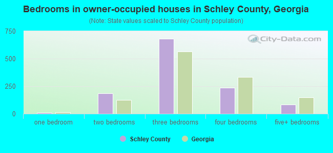 Bedrooms in owner-occupied houses in Schley County, Georgia