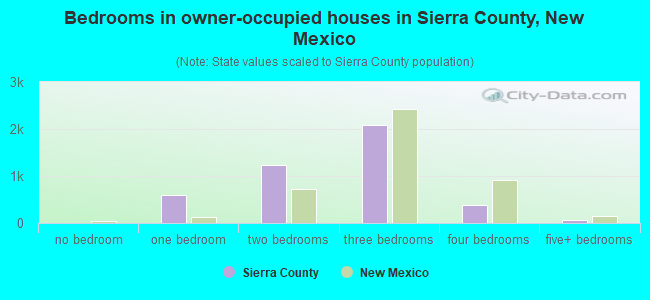 Bedrooms in owner-occupied houses in Sierra County, New Mexico