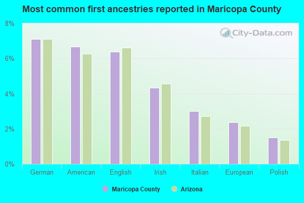Most common first ancestries reported in Maricopa County