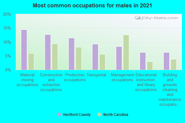 Most common occupations for males in 2022