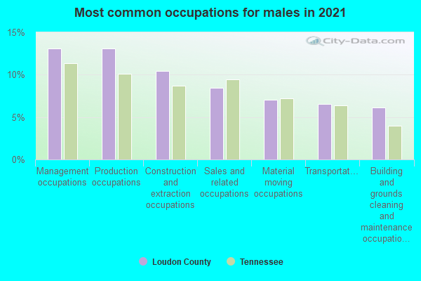 Most common occupations for males in 2022