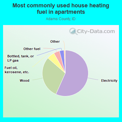 Most commonly used house heating fuel in apartments