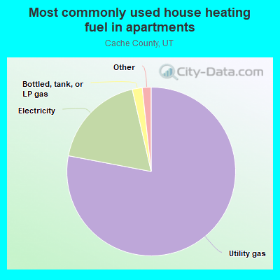 Most commonly used house heating fuel in apartments