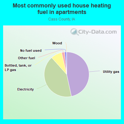 Most commonly used house heating fuel in apartments