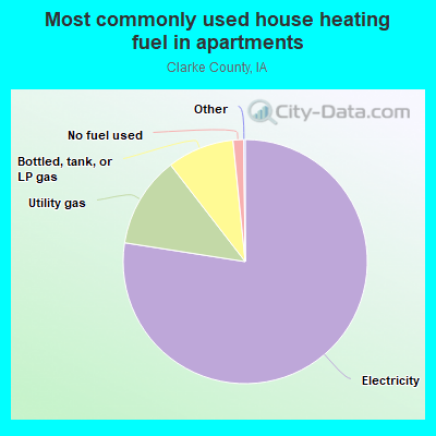 Most commonly used house heating fuel in apartments