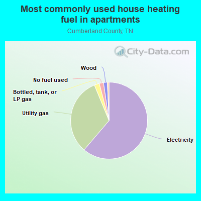 Most commonly used house heating fuel in apartments