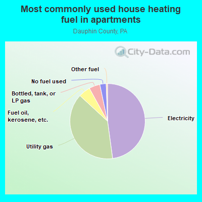 Most commonly used house heating fuel in apartments