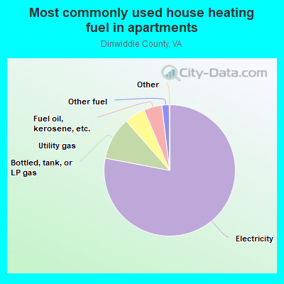 Most commonly used house heating fuel in apartments