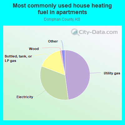 Most commonly used house heating fuel in apartments