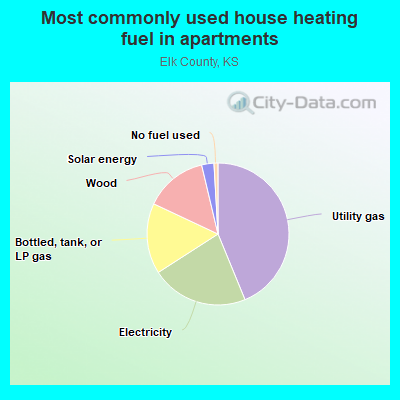 Most commonly used house heating fuel in apartments