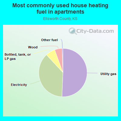 Most commonly used house heating fuel in apartments