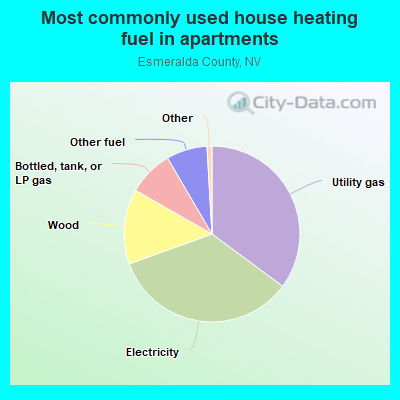 Most commonly used house heating fuel in apartments