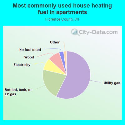 Most commonly used house heating fuel in apartments