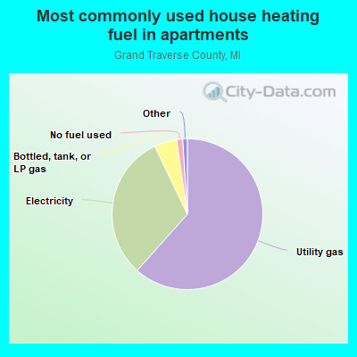 Most commonly used house heating fuel in apartments