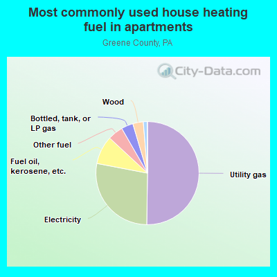 Most commonly used house heating fuel in apartments