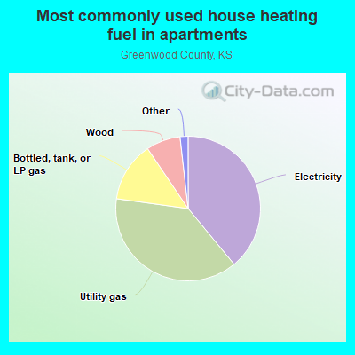 Most commonly used house heating fuel in apartments