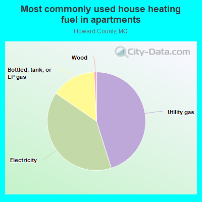 Most commonly used house heating fuel in apartments