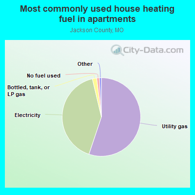 Most commonly used house heating fuel in apartments