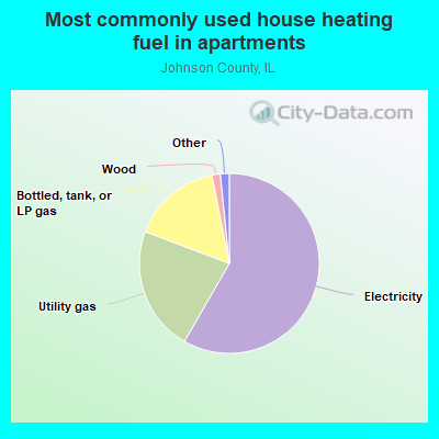 Most commonly used house heating fuel in apartments