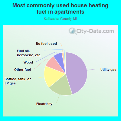 Most commonly used house heating fuel in apartments