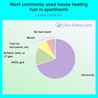 Most commonly used house heating fuel in apartments