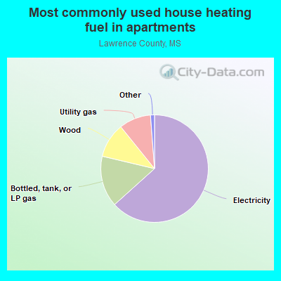 Most commonly used house heating fuel in apartments