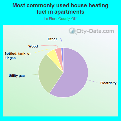 Most commonly used house heating fuel in apartments