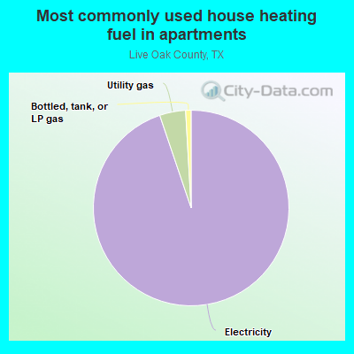 Most commonly used house heating fuel in apartments