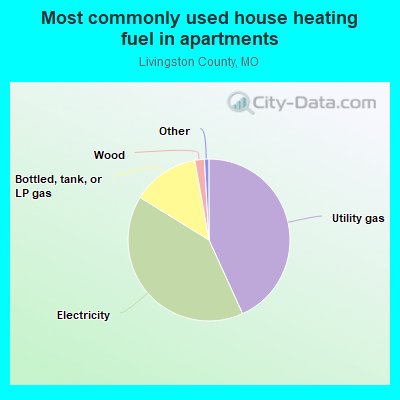 Most commonly used house heating fuel in apartments