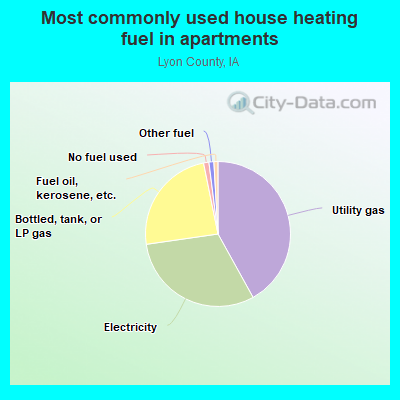 Most commonly used house heating fuel in apartments