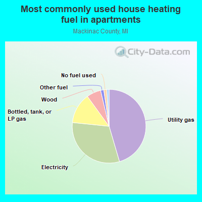 Most commonly used house heating fuel in apartments