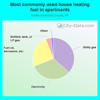 Most commonly used house heating fuel in apartments