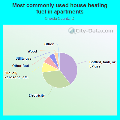 Most commonly used house heating fuel in apartments