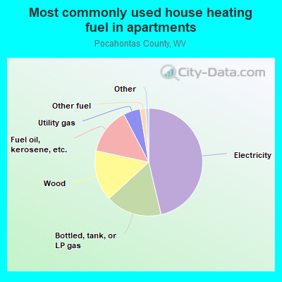 Most commonly used house heating fuel in apartments