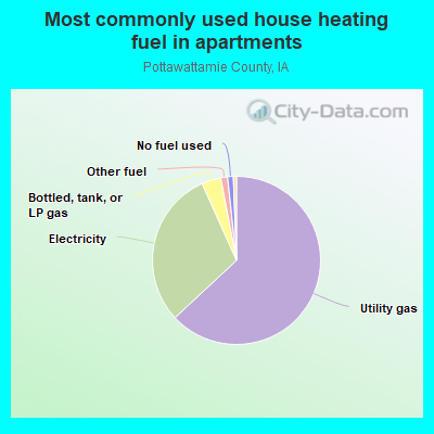 Most commonly used house heating fuel in apartments