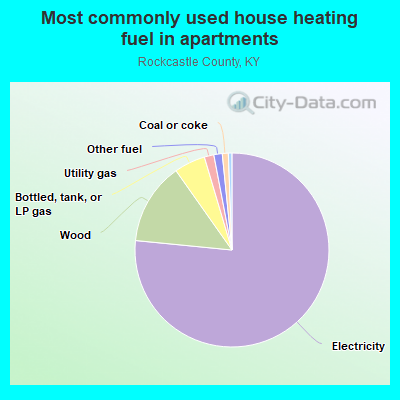 Most commonly used house heating fuel in apartments