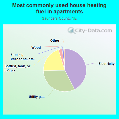 Most commonly used house heating fuel in apartments