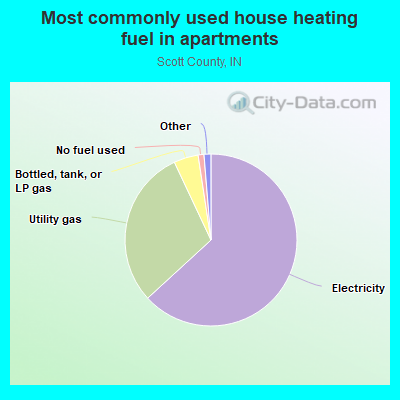 Most commonly used house heating fuel in apartments