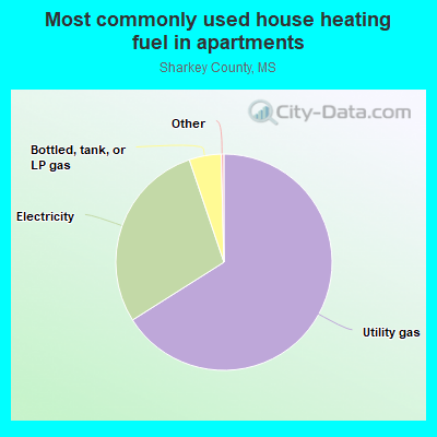 Most commonly used house heating fuel in apartments