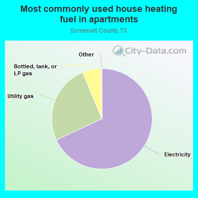 Most commonly used house heating fuel in apartments