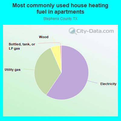 Most commonly used house heating fuel in apartments